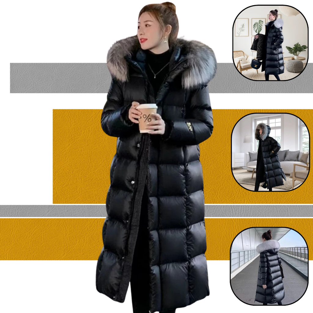 New Thick Winter Parka for Women – Plush Faux Fur Hooded Trench Coat