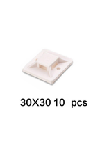 10 PCS Self-Adhesive Cable Tie Mounts – Removable Wire Clips for Home, Office & Car