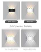 Waterproof IP65 LED Wall Lamp – 8W/12W Aluminum Outdoor Garden & Indoor Light for Bedroom, Living Room, Stairs