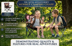Animal Style Folding Camping Chair – Portable Kids Outdoor Chair with Armrest & Cup Holder