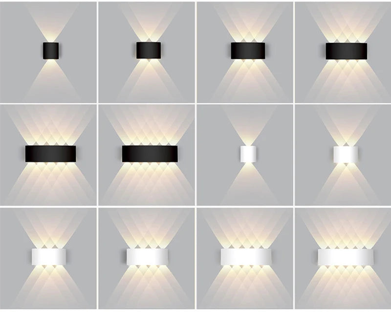 Waterproof IP65 LED Wall Lamp – 8W/12W Aluminum Outdoor Garden & Indoor Light for Bedroom, Living Room, Stairs