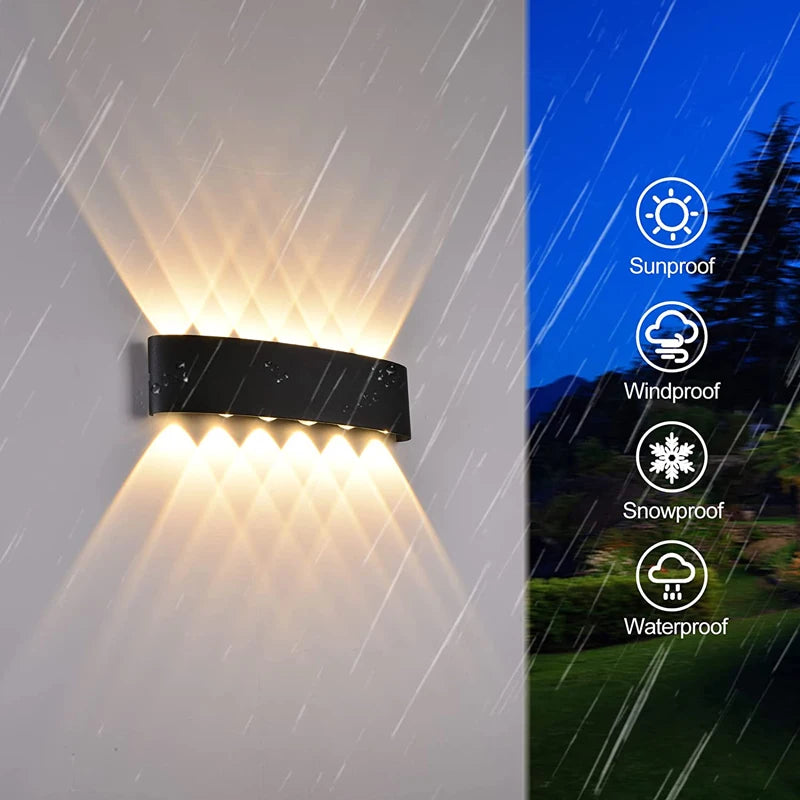 Waterproof IP65 LED Wall Lamp – 8W/12W Aluminum Outdoor Garden & Indoor Light for Bedroom, Living Room, Stairs