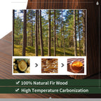 Outsunny Garden Wood Barrel Pump Patio Electric Water Fountain Deck Feature New