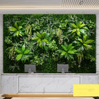 40X60cm 3D Artificial Green Plant Wall Panel – Realistic Grass Flower Wall Background Decor for Wedding, Garden & Outdoor Events