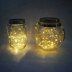 Solar Crackle Glass Garden Lights – Outdoor String Decorations for Yard & Patio