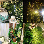 40X60cm 3D Artificial Green Plant Wall Panel – Realistic Grass Flower Wall Background Decor for Wedding, Garden & Outdoor Events