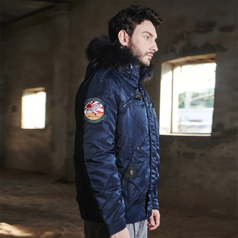MGP Men’s Winter Warm Jacket with Natural Fur Hood