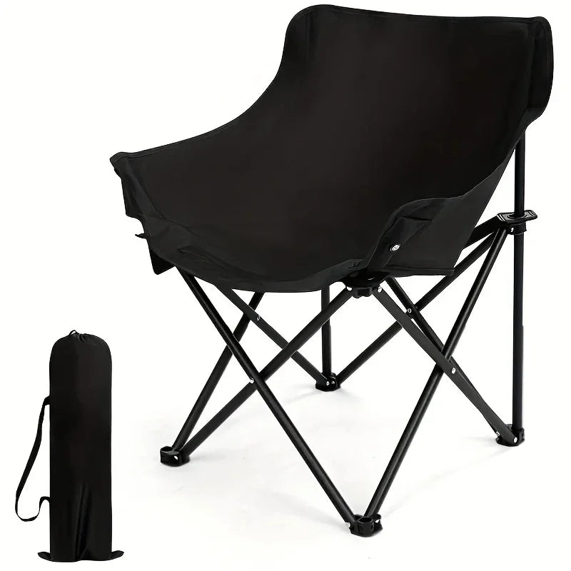 Portable Folding Camping Chair – Ultra-Light Low Back Moon Chair for Outdoor Adventures