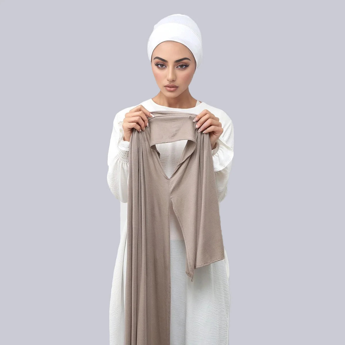 Hijab Instant Musulman pour Femme – Grand Châle en Jersey, Doux et Respirant à Enfiler