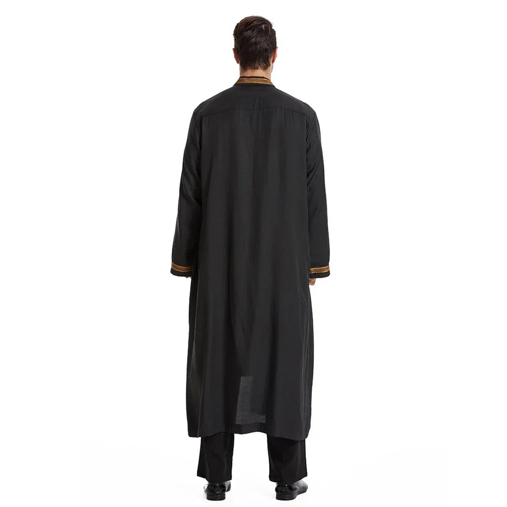 Black Kimono Jubba Thobe for Men Black Kimono Jubba Thobe for Men