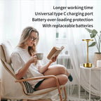 USB Rechargeable Touch Table Lamp – Dimmable Aluminum LED Desk Light for Bar, Restaurant & Home Decor