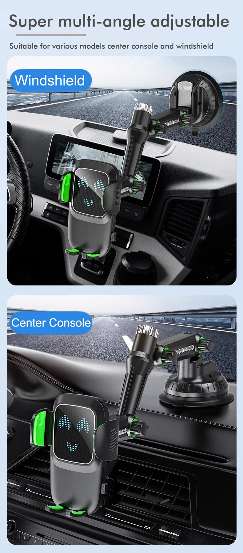 Universal Large Truck Extended Suction Cup Type Car Holder Fixed Shockproof Mobile Phone Stand Big Joint GPS Navigation Holder