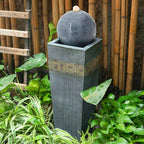 Outdoor Freestanding Water Fountain – Garden LED Waterfall Feature with Pump