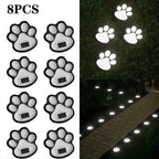 LED Solar Dierenpootafdruk Lampen – Waterdichte Buiten Tuinpad Verlichting (1–12 STUKS)