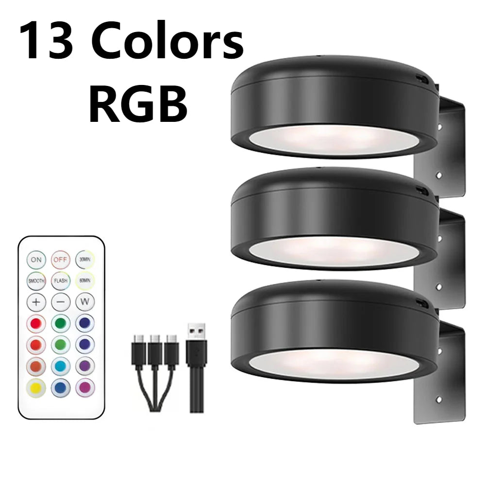 2 / 3 Pcs Rechargeable Picture Lights for Wall – LED Art Display Light with Remote & Timer