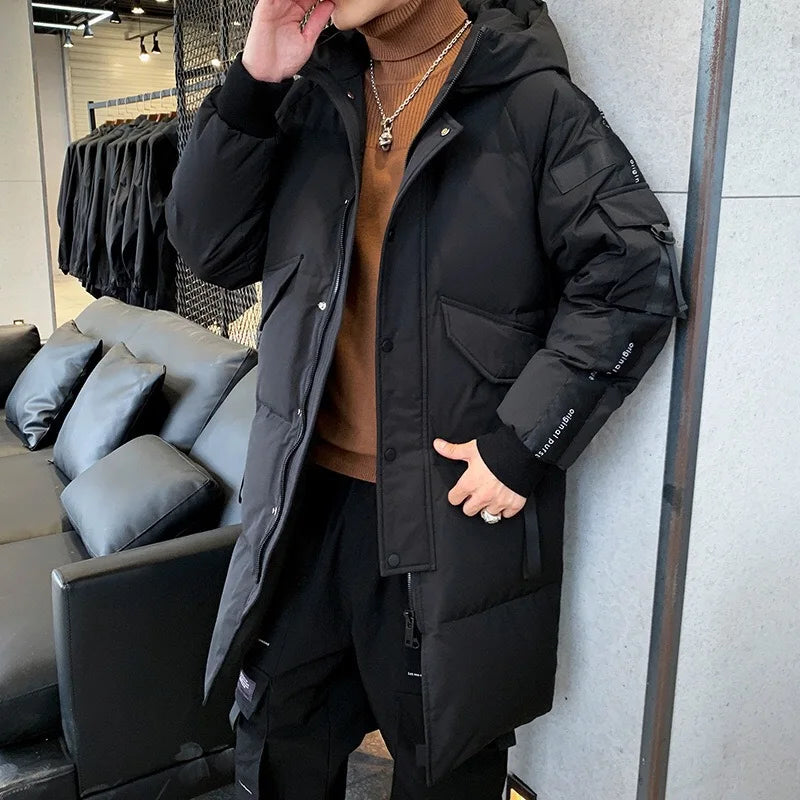 Men’s Long Down Jacket – High Quality Winter Parka Puffer Coat