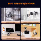 X93 Magnetic Vacuum Phone Holder – Foldable 360° Rotating Electric Suction Mount for Car, Kitchen, Gym & Desk