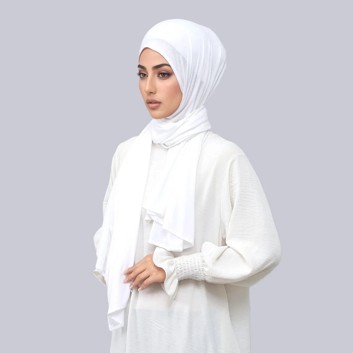 Hijab Instant Musulman pour Femme – Grand Châle en Jersey, Doux et Respirant à Enfiler