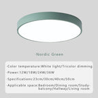 Macaron LED Nordic Ceiling Light – Modern Minimalist Lighting for Home
