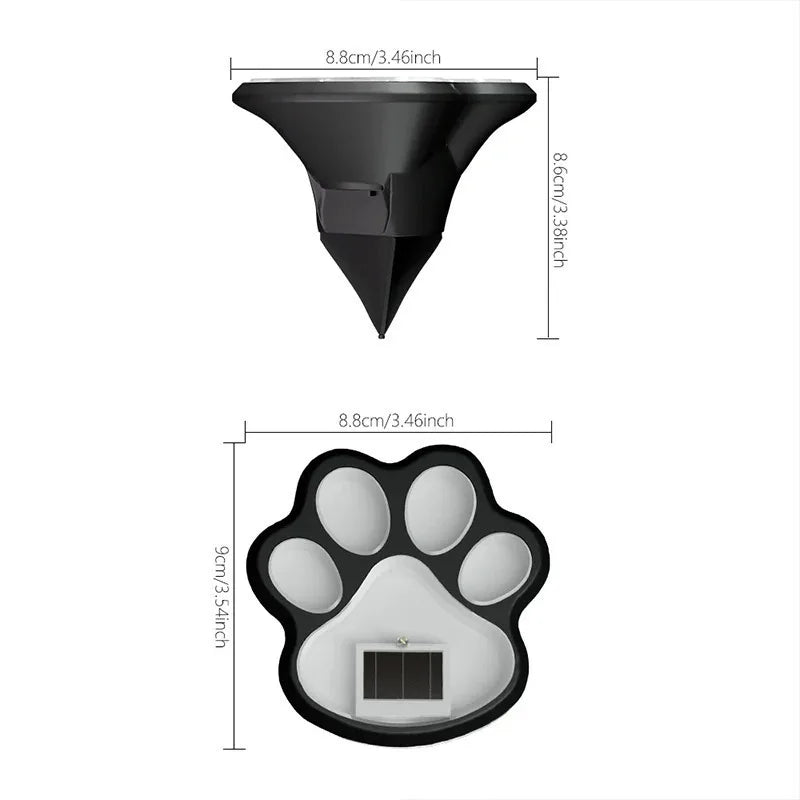 LED Solar Dierenpootafdruk Lampen – Waterdichte Buiten Tuinpad Verlichting (1–12 STUKS)