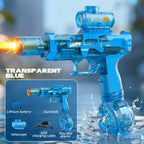 New Folding Electric Water Gun with Flashing Lights – High-Speed Rechargeable Water Blaster