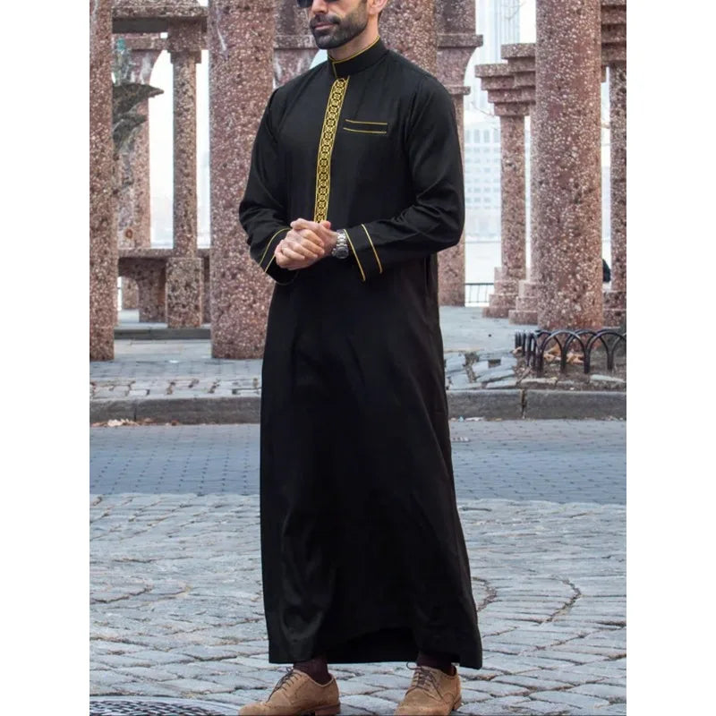 New Men’s Classic Thobe ailored Fit Jubba Thobe for Eid, Majlis & Daily Wear