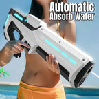 42cm Electric Water Gun – Automatic High-Pressure Water Blaster with Auto Water Absorption for Outdoor Summer Fun