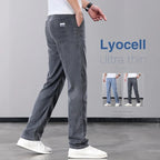 Summer Thin Men’s Jeans – Lyocell Fabric Soft Breathable Straight Denim Pants