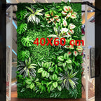 40X60cm 3D Artificial Green Plant Wall Panel – Realistic Grass Flower Wall Background Decor for Wedding, Garden & Outdoor Events