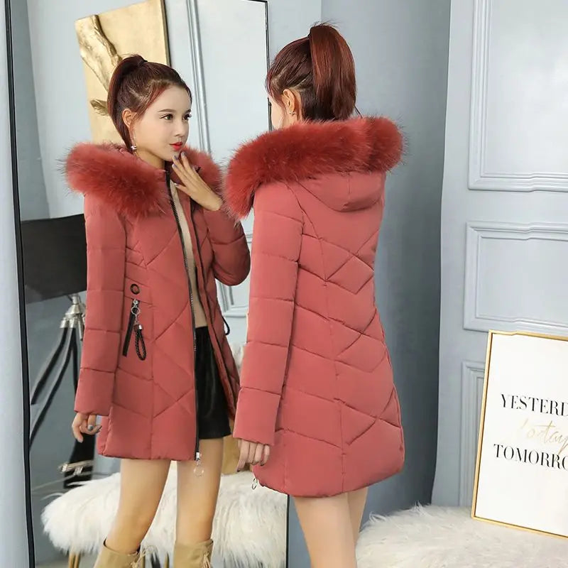Winter New Fashion Long Cotton-Padded Coat – Women’s Casual Hooded Parka