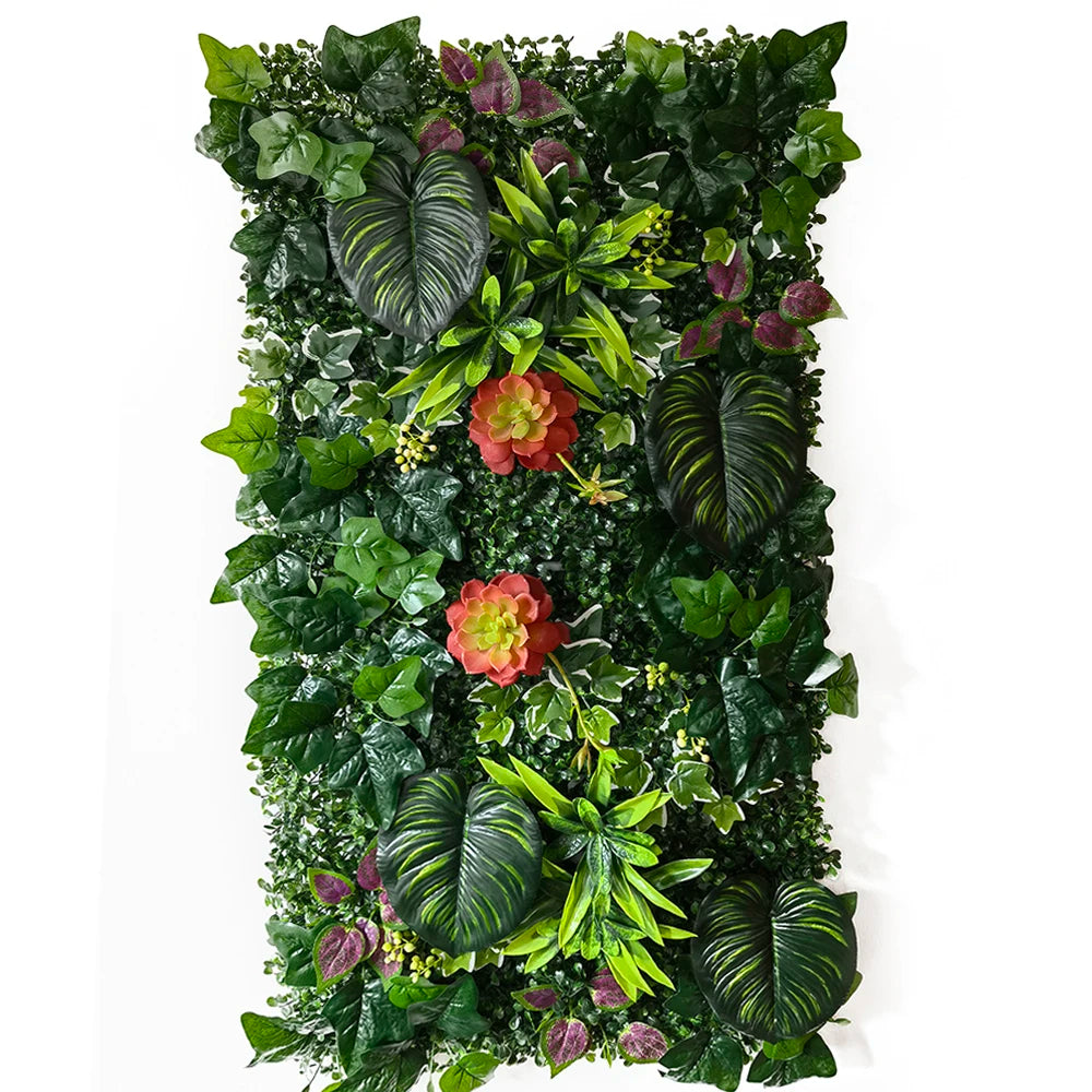 50 × 100cm Artificial Grass Wall Panel – Realistic Faux Greenery Plant Mat for Home, Wedding & Garden Decoration