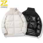 COMXZ 2025 Stand Collar Puffer Jacket – Unisex American Style Winter Coat