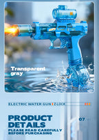 Simulated Recoil Electric Water Gun Toy with Automatic Lights & Water Spray Feature