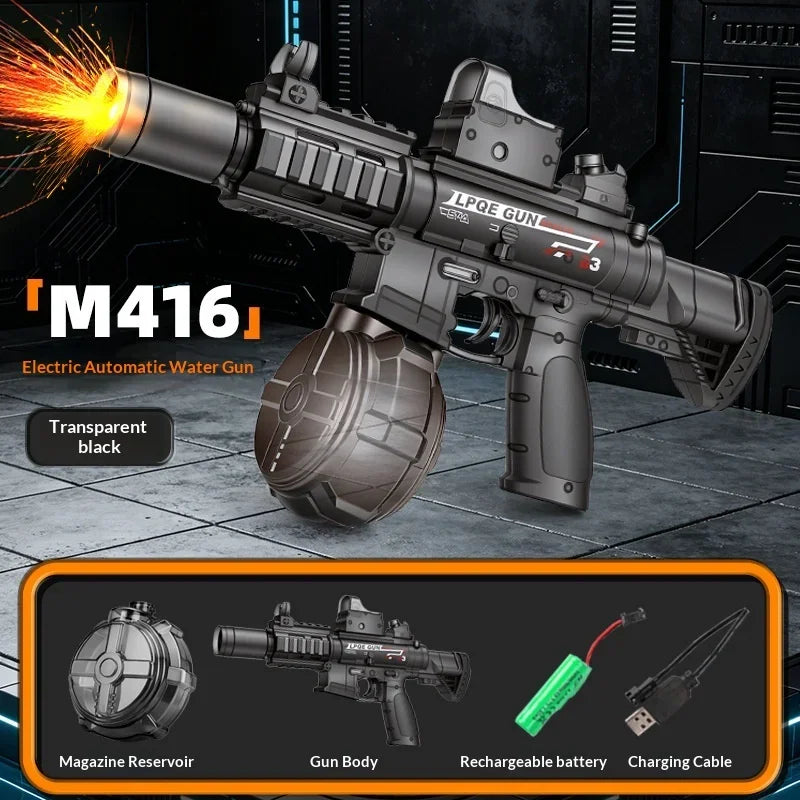 Simulated Recoil Electric Water Gun – Automatic Sensor Lights Water Pistol Toy