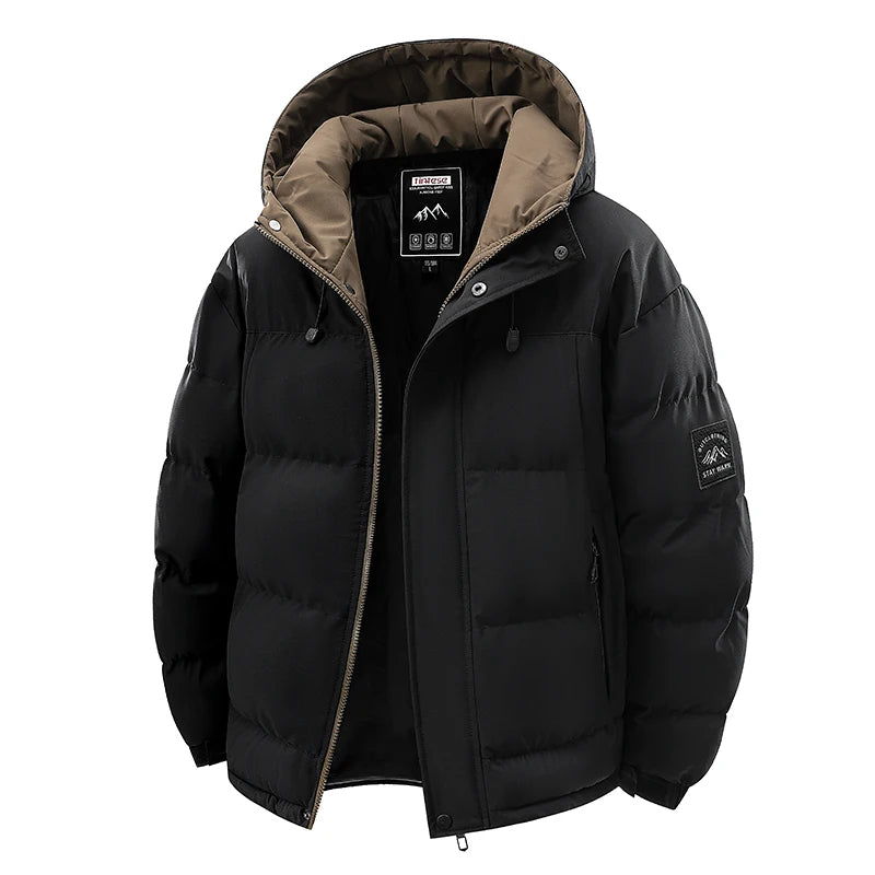 Winddichte Verdikte Parka met Capuchon voor Heren — Warm, Casual & Winterklaar