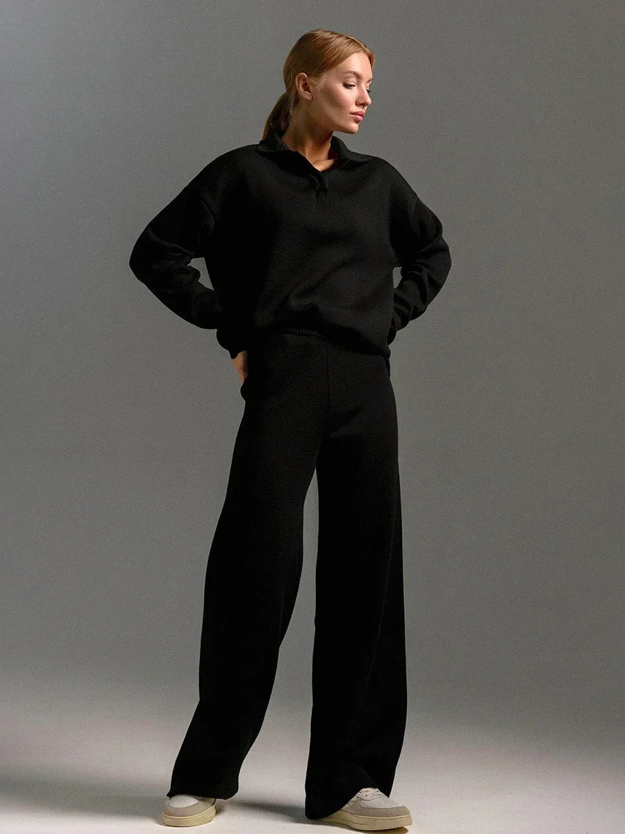 Ensemble coordonné tricoté épais pour femme - Collection Hiver