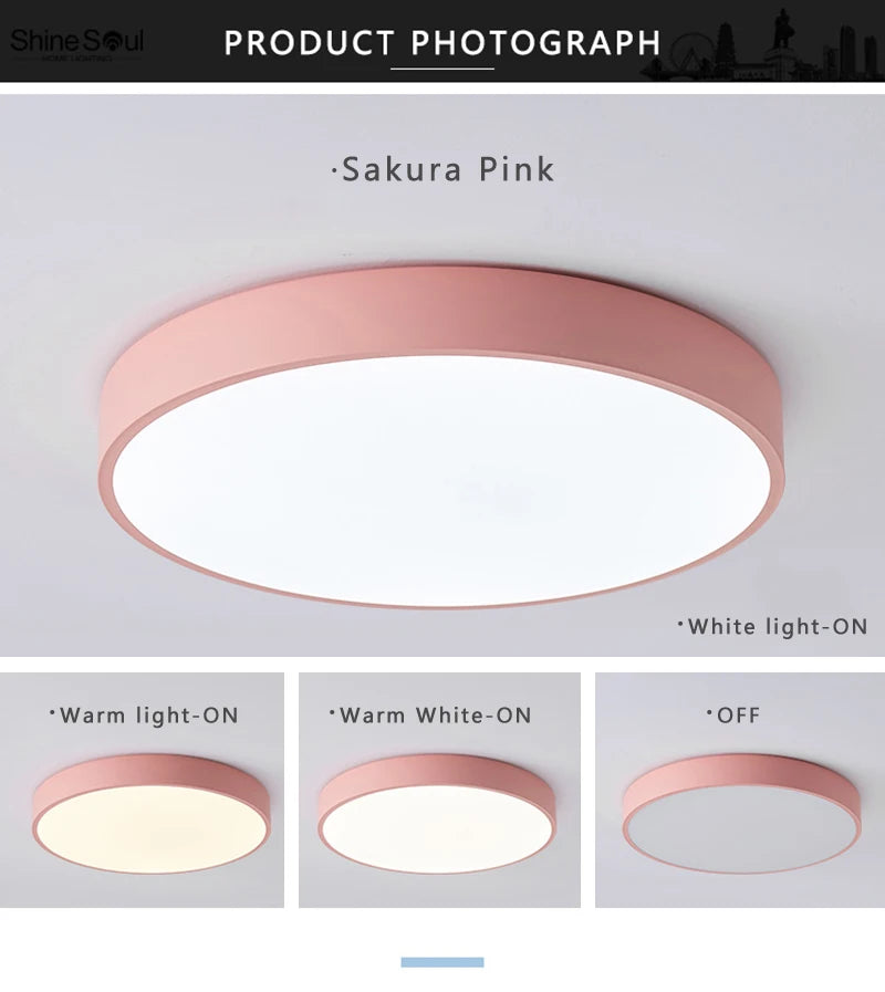 Macaron LED Nordic Ceiling Light – Modern Minimalist Lighting for Home