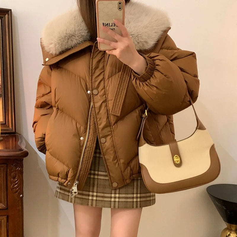 2025 New Women’s Short Cotton-Padded Winter Coat – Korean Loose Fit