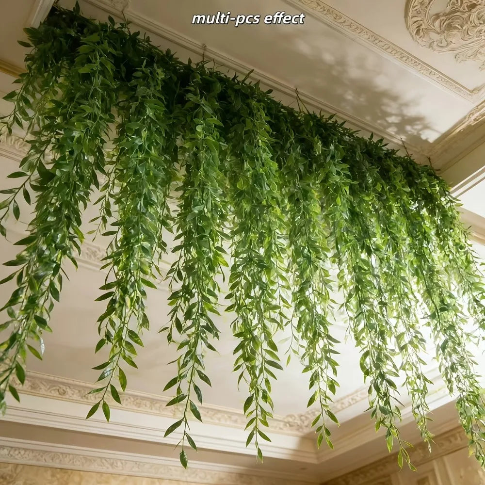 20pcs Extra-Long Deluxe Willow Vine – Artificial Hanging Greenery for Home & Event Decor
