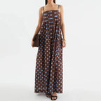Sexy Off-Shoulder Polka Dot Halter Dress for Women – Backless High-Waist Summer Maxi