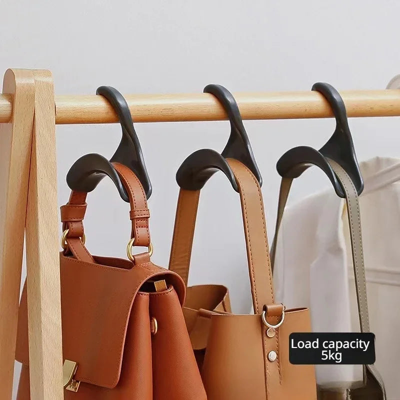 10pcs Space-Saving Hanger Hooks – Wardrobe Organizer for Bags, Scarves & Hats