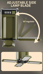 Multifunctional 4-Leaf Foldable Camping Lantern – Solar Rechargeable Outdoor Emergency Light