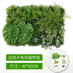 40X60cm 3D Artificial Green Plant Wall Panel – Realistic Grass Flower Wall Background Decor for Wedding, Garden & Outdoor Events