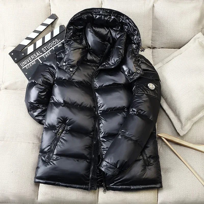 2025 Winter Puffer Jacket Fashion – Unisex Duck Down Hooded Coat