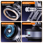 X93 Magnetic Vacuum Phone Holder – Foldable 360° Rotating Electric Suction Mount for Car, Kitchen, Gym & Desk
