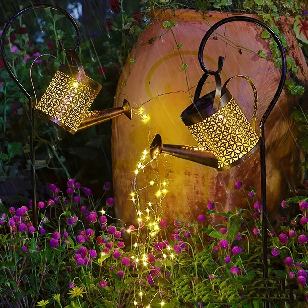 Solar Watering Can Light For Outdoor Decor