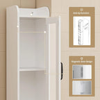 Meuble de rangement de salle de bain avec étagères réglables