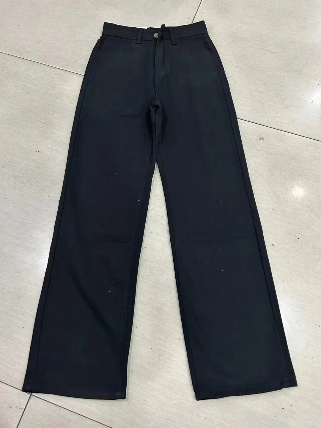 2000s Women’s High Waist Wide Leg Straight Jeans – Y2K Loose Fit Denim Trousers