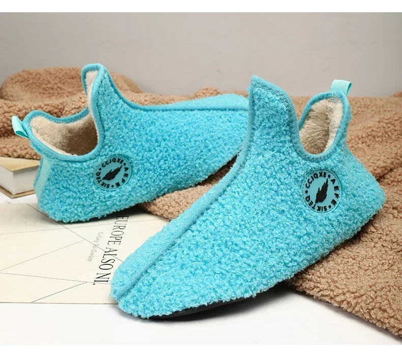 Men's Winter High-Top Plush Slippers – Warm, Lightweight & Non-Slip Indoor Outdoor Shoes