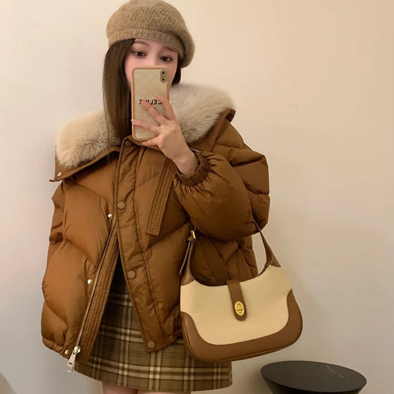 2025 New Women’s Short Cotton-Padded Winter Coat – Korean Loose Fit